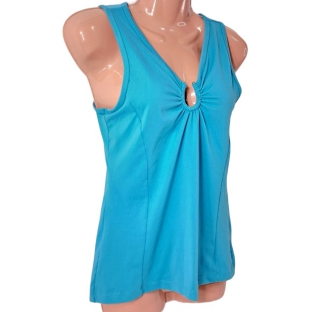 Balance Women's Turquoise Blue Tank Top Bra Support Athletic Size S‎